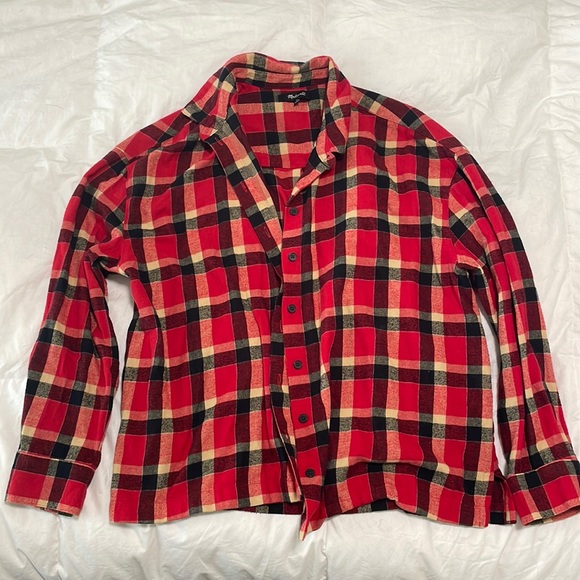 MADEWELL cute flannel M button down - Picture 1 of 2